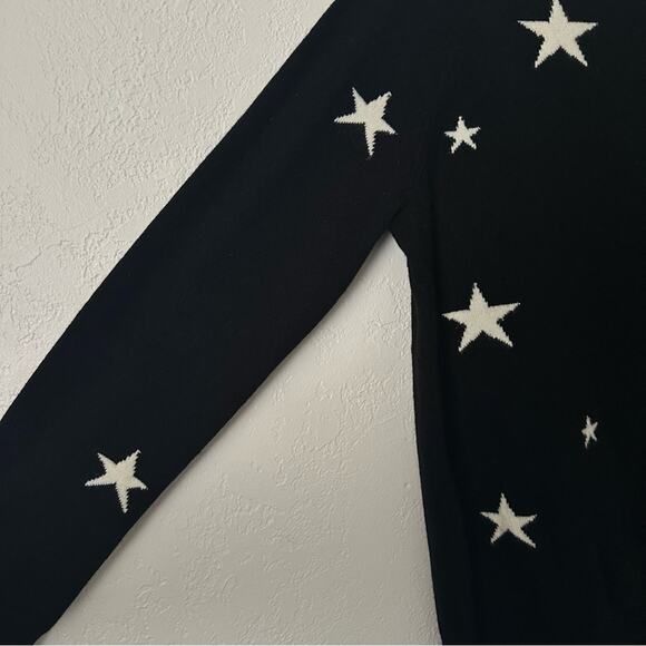 chinti and parker Cashmere Star Sweater in Black size XS White Stars Slouchy - Picture 6 of 11